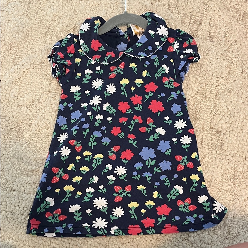 The Beaufort Bonnet Company Navy Floral Kids Dress